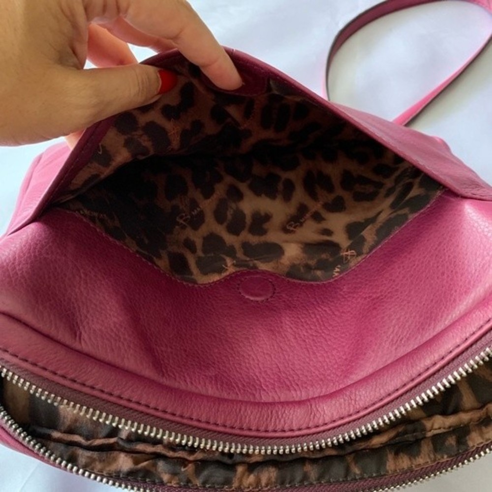 B. Makowsky Purple Messenger Style Crossbody Bag - Picture 5 of 8